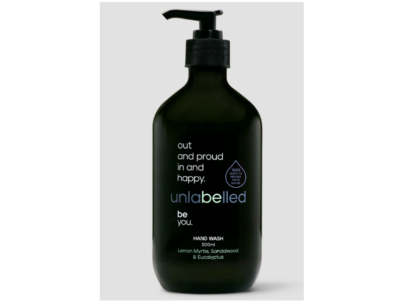 Unlabelled Hand Wash, Lemon Myrtle, Sandalwood & Eucalyptus, 500 mL