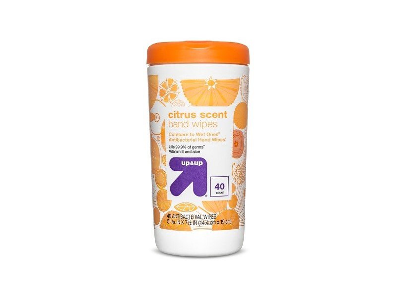 Up & Up Citrus Scent Antibacterial Moist Wipes, 40 Count