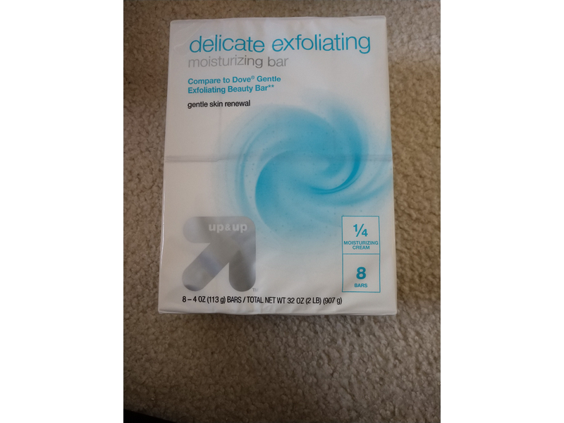Up & Up Delicate Exfoliating Moisturizing Bar, 32 oz/907 g, 8 Count