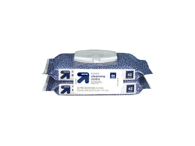 Up & Up Flushable Cleansing Cloths, 84ct