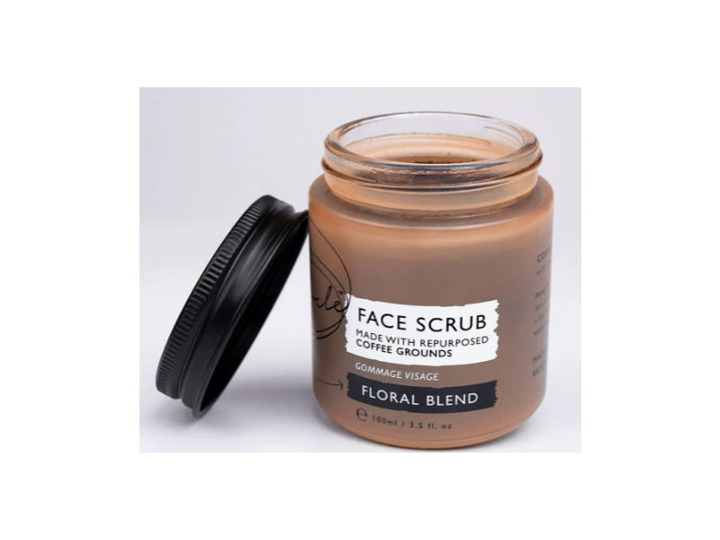 UpCircle Beauty Coffee Face Scrub, Floral Blend, Sensitive Skin, 3.5 fl oz/100 mL