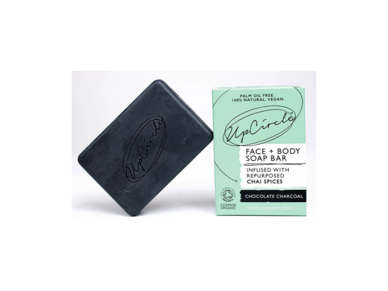 UpCircle Beauty Face + Body Soap Bar, Chai Spices, Chocolate Charcoal, 100 g