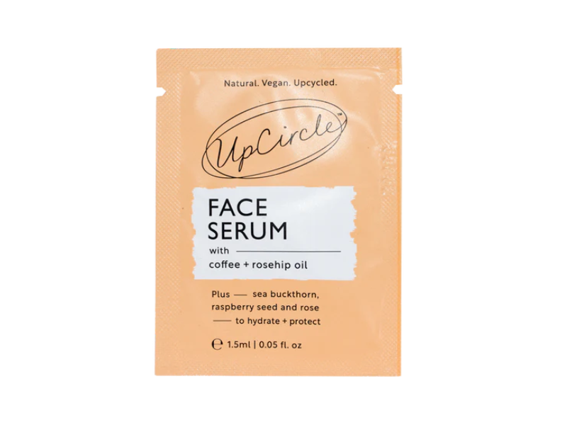 Upcircle Beauty Face Serum, Coffee + Rosehip Oil, 0.05 fl oz/1.5 mL
