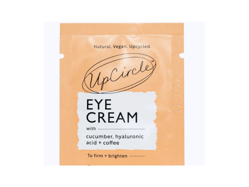 Upcircle Eye Cream, Cucumber + Hyaluronic Acid & Coffee, 0.05 fl oz/1.5 mL