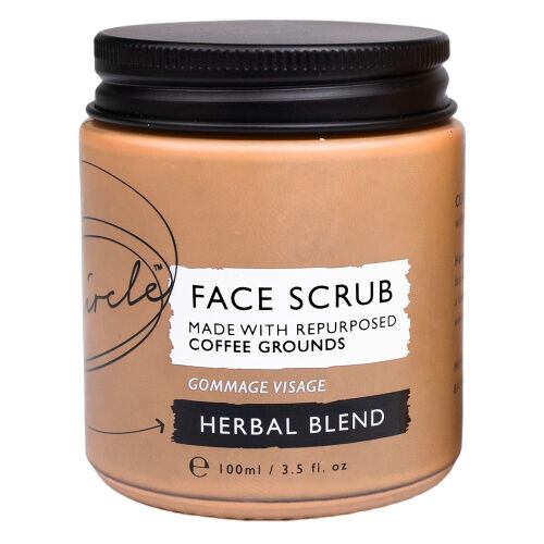 Face Scrub With Coffee Grounds Herbal Blend