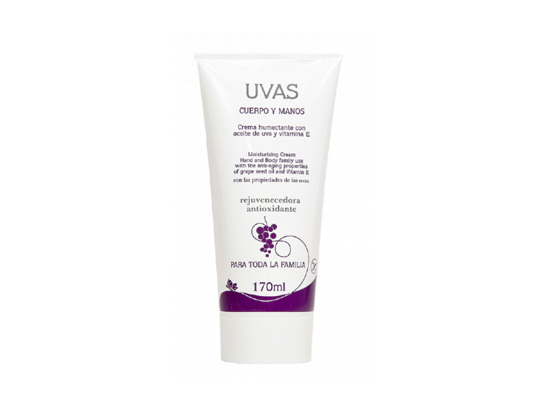 Uvas Hand & Body Moisturizing Cream, Grape Seed Oil & Vitamin E, 170 mL