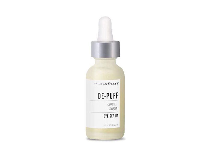 Valjean Labs De-Puff Eye Serum, Caffeine + Collagen, 1 fl oz/30 mL