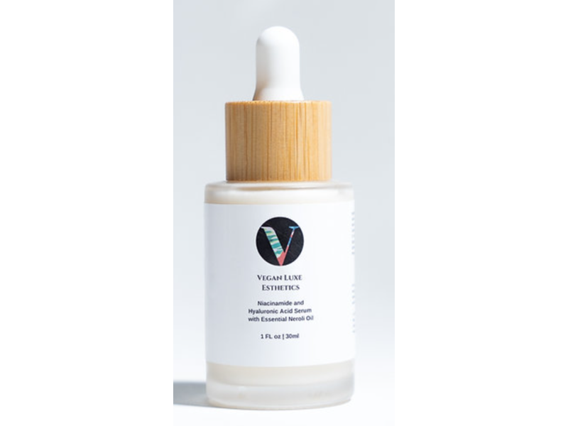 Vegan Luxe Esthetics Niacinamide & Hyaluronic Acid Serum, Essential Neroli Oil, 1 fl oz/30 mL