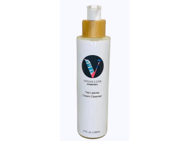 Vegan Luxe Esthetics Tea Leaves Cream Cleanser, 5 fl oz/150 mL