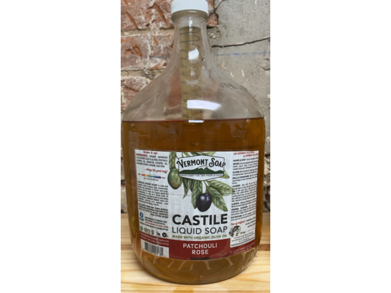 Vermont Soap Castile Liquid Soap, Patchouli Rose