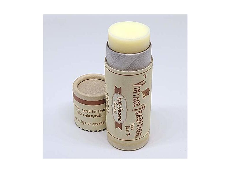 Vintage Tradition Tube Totally Unscented Tallow Balm, 0.5 fl oz