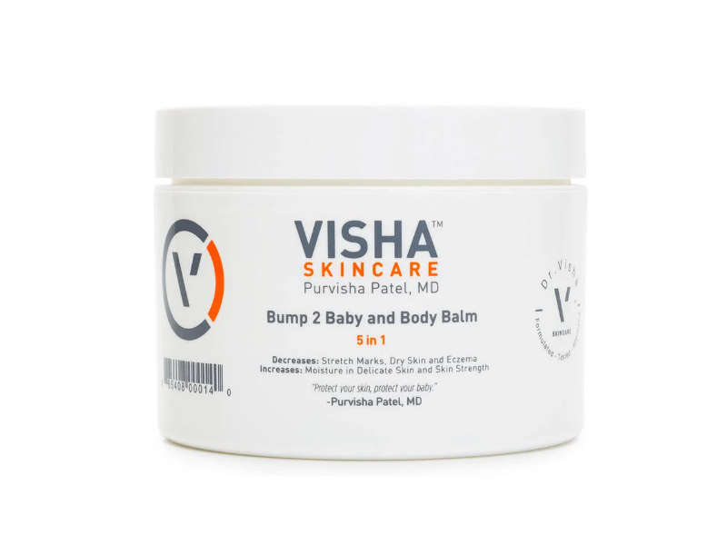 Visha Skincare 5 In 1 Bump 2 Baby & Body Balm, 10 oz