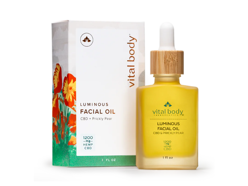 Vital Body Luminous Facial Oil, CBD + Prickly Pear, 1 fl oz