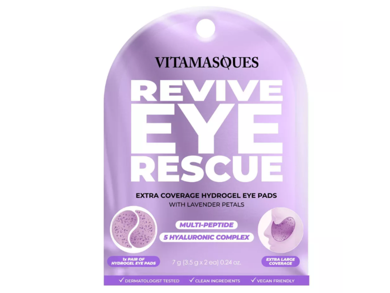 Vitamasques Extra Coverage Hydrogel Eye Pads, Lavender Petals, 0.24 oz/7 g, 1 Pair