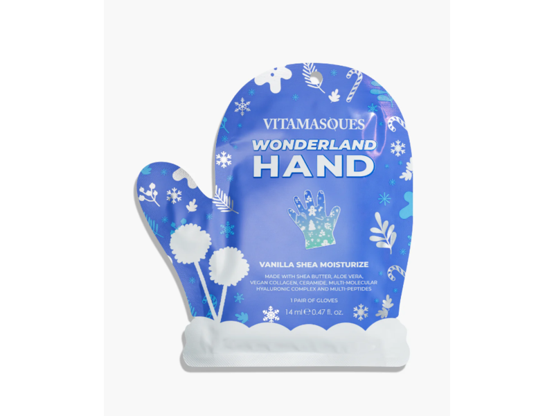 Vitamasques Wonderland Hand Mask, Vanilla Shea Moisturize, 0.47 fl oz/14 mL, 1 Pair