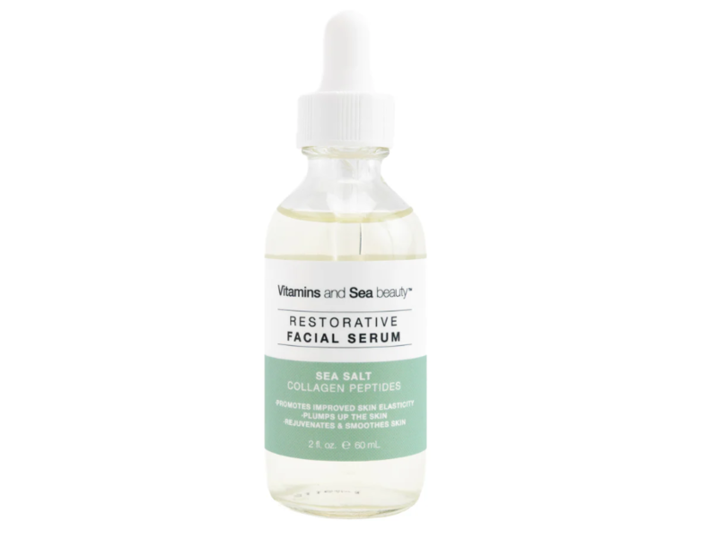 Vitamins and Sea Beauty Restorative Facial Serum, Sea Salt & Collagen Peptides, 2 fl oz/60 mL