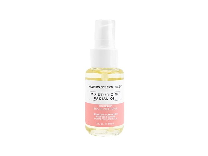 VitaminSea.beauty Moisturizing Facial Oil, Rosehip Sea Buckthorn, 2 fl oz/60 mL