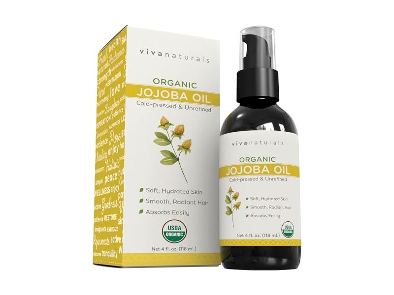 Viva Naturals Organic Jojoba Oil, 4 fl oz/118 mL