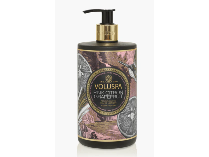 Voluspa Pink Citron Grapefruit Moisturizing Hand Lotion, 15.2 fl oz/450 mL