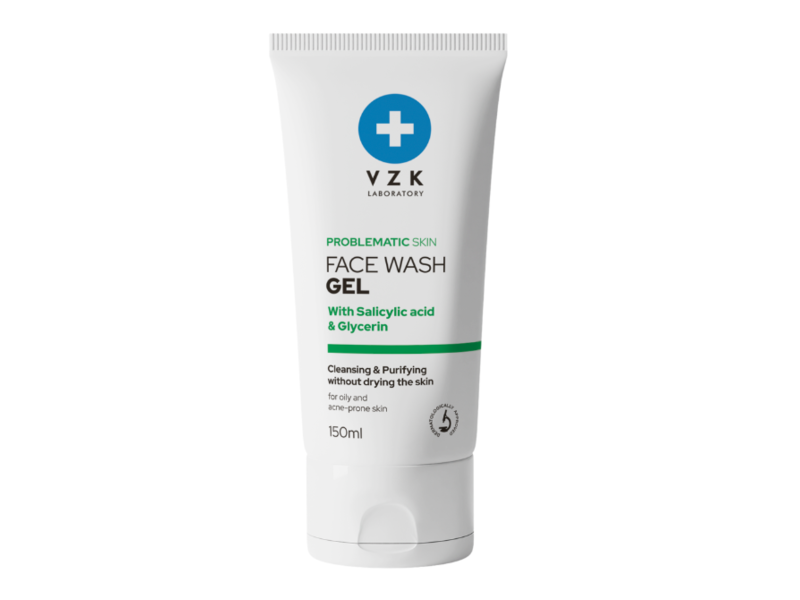 VZK Laboratory Face Wash Gel, Salicylic Acid & Glycerin, 150 mL