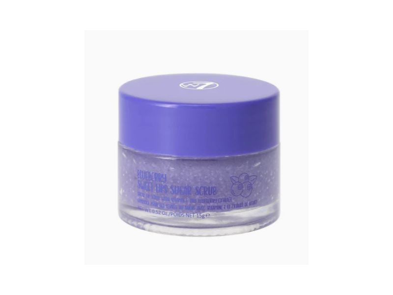 W7 Sweet Lip Sugar Scrub, Blueberry, 15 g