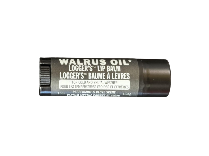 Walrus Oil Logger's Lip Balm, Peppermint & Clove Scent, 0.15 oz/4.25 g