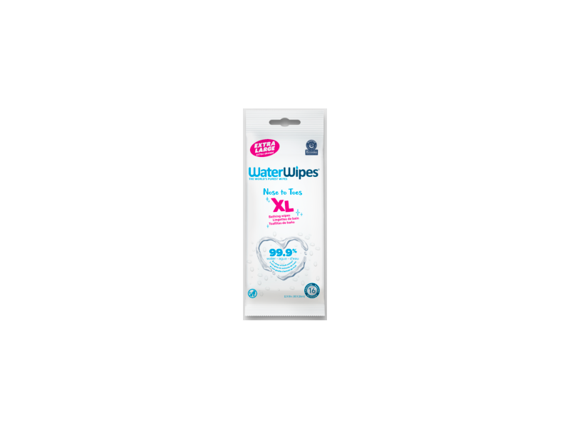 Waterwipes Nose To Toes Xl Bathing Wipes, 16 Count