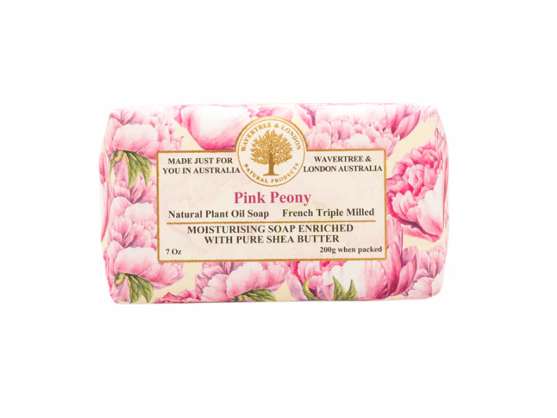 Wavertree & London Moisturizing Soap Bar, Pink Peony, 7 oz/200 g