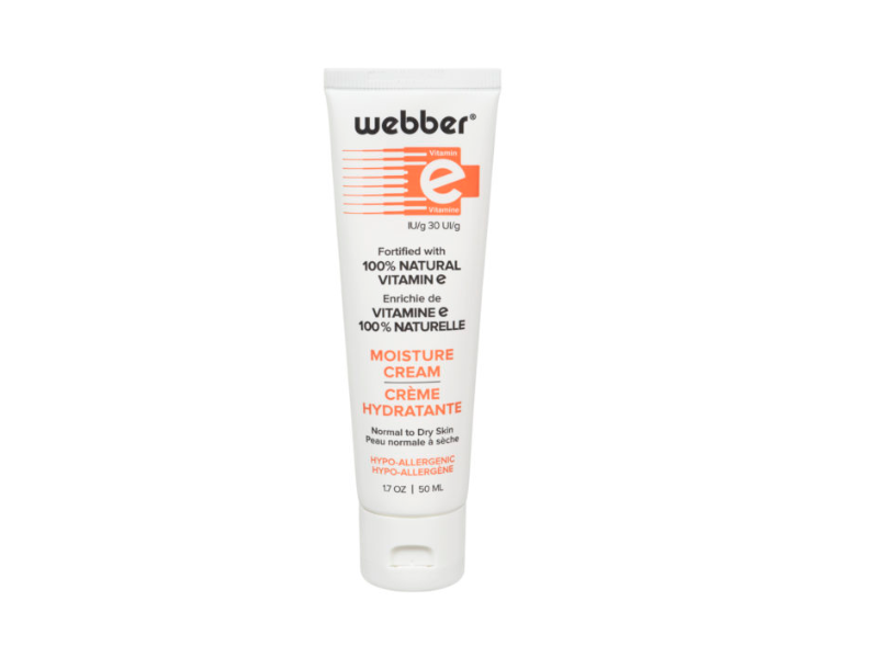 Webber Hydrating Cream Face Moisturizer, with 100% Pure Vitamin E, 1.7 oz/50 mL