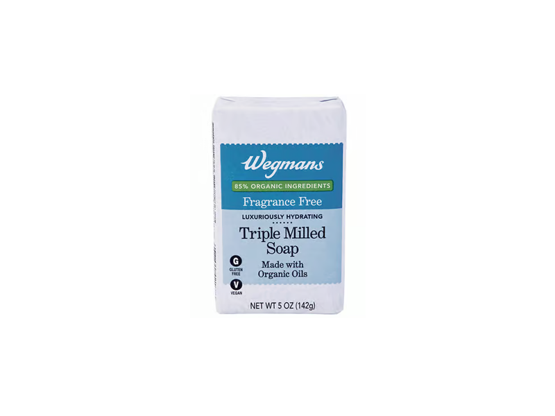 Wegmans Triple Milled Soap, Fragrance Free, 5 oz/142 g