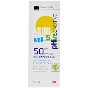 Crème Solaire Pour Le Visage PH 5.5 Sensitive FPS 50