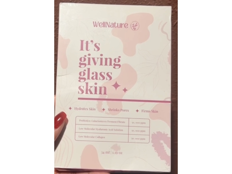 Well Nature It's Giving Glass Skin Face Mask, 1.19 oz/34 mL, Pack Of 4