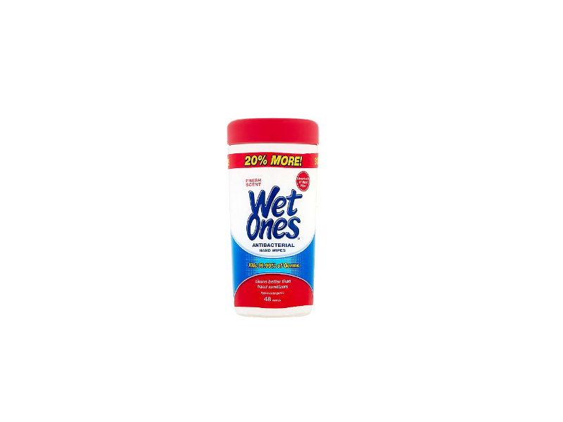Wet Ones Antibacterial Hand Wipes, Fresh Scent, 48 Wipes
