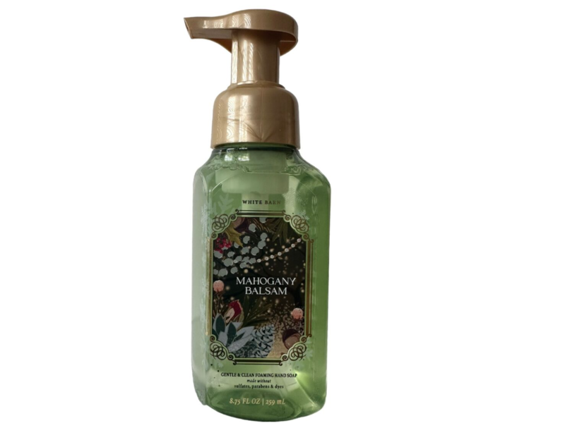 White Barn Gentle & Clean Foaming Hand Soap, Mahogany Balsam, 8.75 fl oz/259 mL