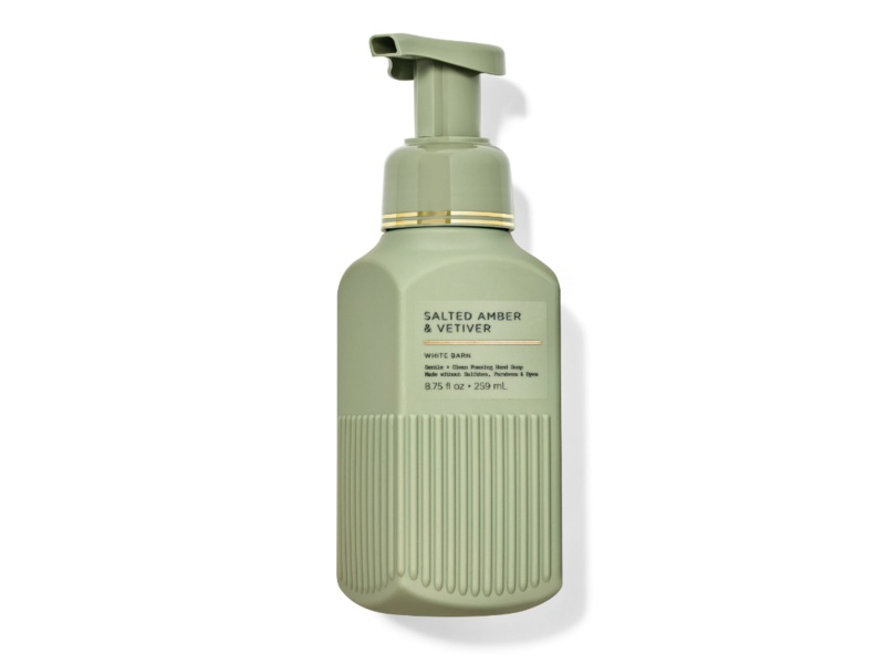 White Barn Gentle+Clean Foaming Hand Soap, Salted Amber & Vetiver, 8.5 fl oz/259 mL