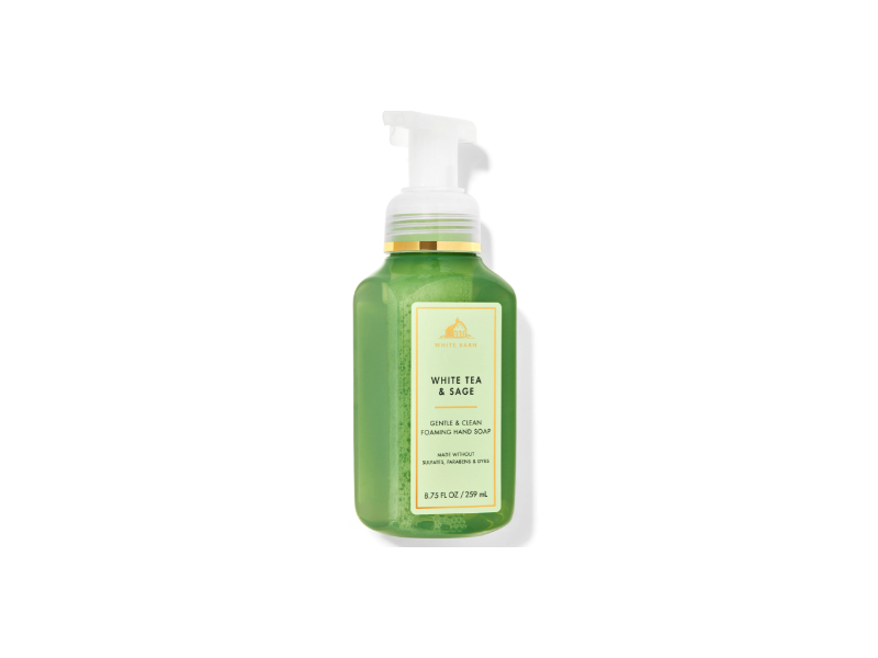 White Barn Gentle & Clean Foaming Hand Soap, White Tea & Sage, 8.75 fl oz/259mL