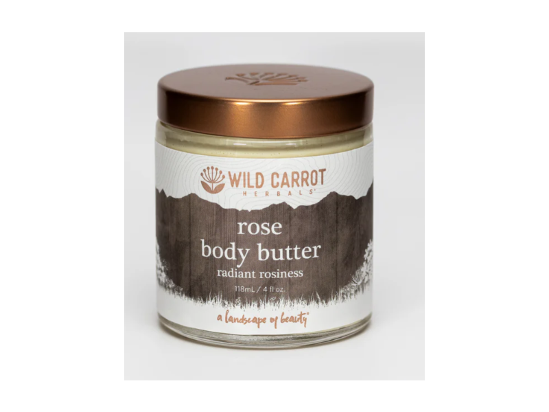 Wild Carrot Herbals Rose Body Butter, 4 fl oz/118 mL