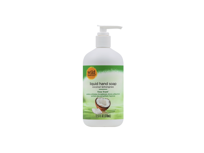 Wild Harvest Liquid Hand Soap, Coconut Lemongrass, 12.5 fl oz/370 mL