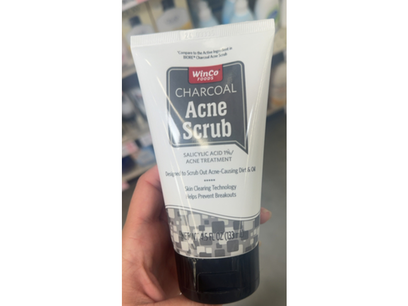 Winco Charcoal Acne Scrub, 4.5 fl oz/133 mL