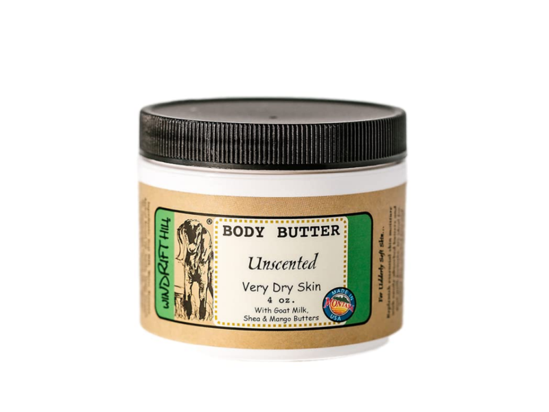Windrift Hill Body Butter, Goat Milk, Shea & Mango Butters, 4 oz/118 mL