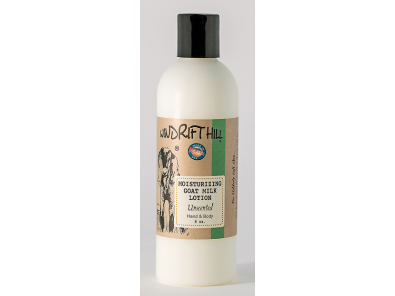 Windrift Hill Moisturizing Goat Milk Lotion, Unscented, Hand & Body, 8 oz