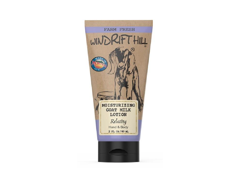 Windrift Hill Relaxing Moisturizing Hand & Body Lotion, Goat Milk, 2 fl oz/60 mL