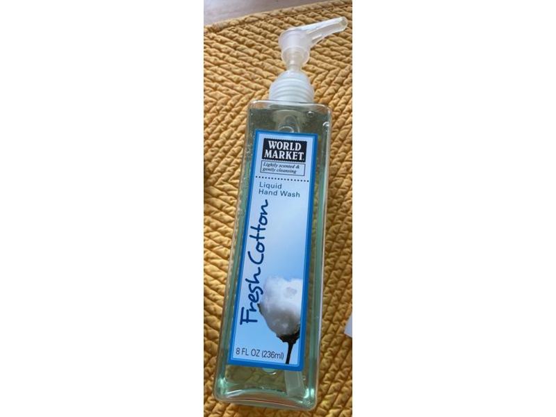 World Market Liquid Hand Wash, Fresh Cotton, 8 fl oz/236 ml