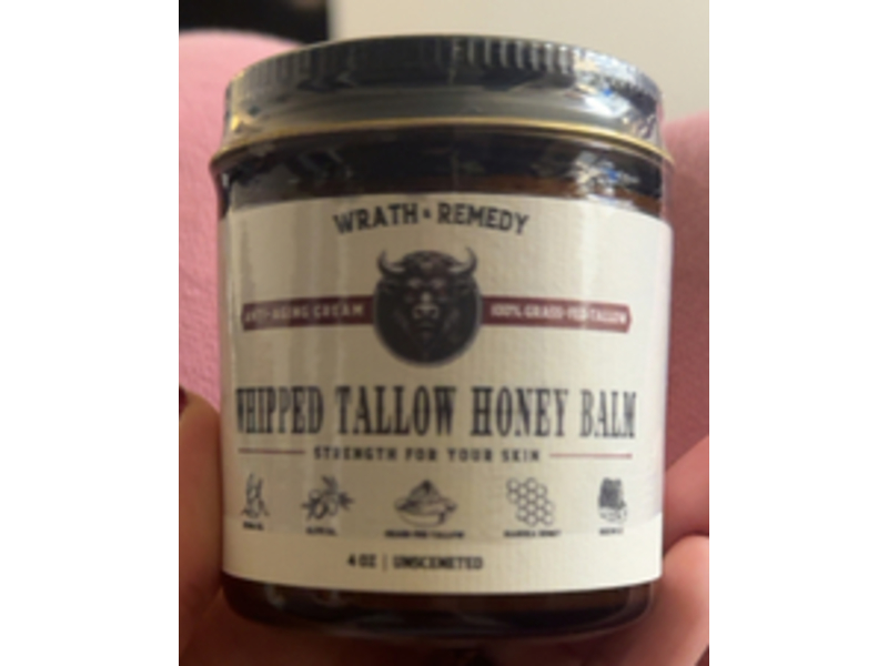 Wrath & Remedy Whipped Tallow Honey Balm, Unscented, 4 oz