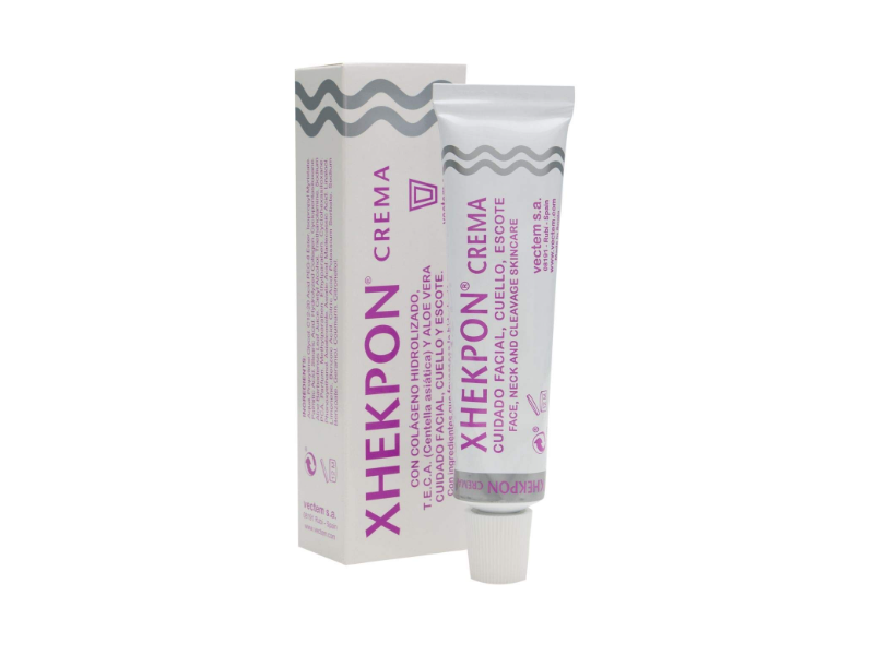 Xhekpon Face, Neck & Decollete Cream, Hydrolyzed Collagen & Aloe Vera, 40 mL, Pack Of 3