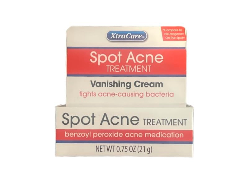 Xtra Care Spot Acne Treatment Vanishing Cream, Benzoyl Peroxide, 0.75 oz/21 g