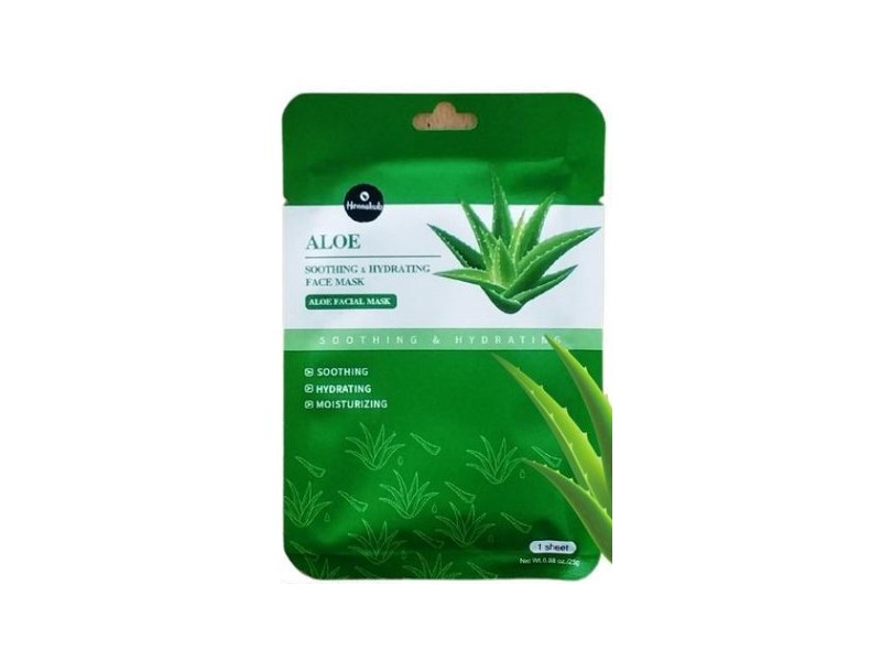 Yafusipe Aloe Soothing & Hydrating Face Mask, Aloe, 0.89 oz/25 g, 1 Sheet, Pack Of 10
