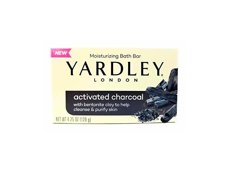 Yardley London Activated Charcoal Moisturizing Bath Bar, 4.25 oz (120 g)