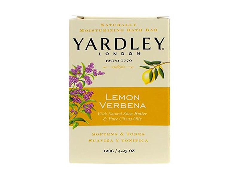 Yardley London Lemon Verbena Naturally Moisturizing Bath Bar, 4.25 ounce