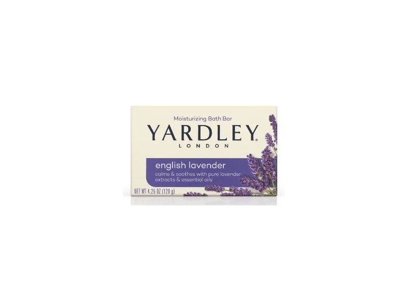 Yardley London Moisturizing Bath Bar, English Lavender, 4.25 oz/120 g